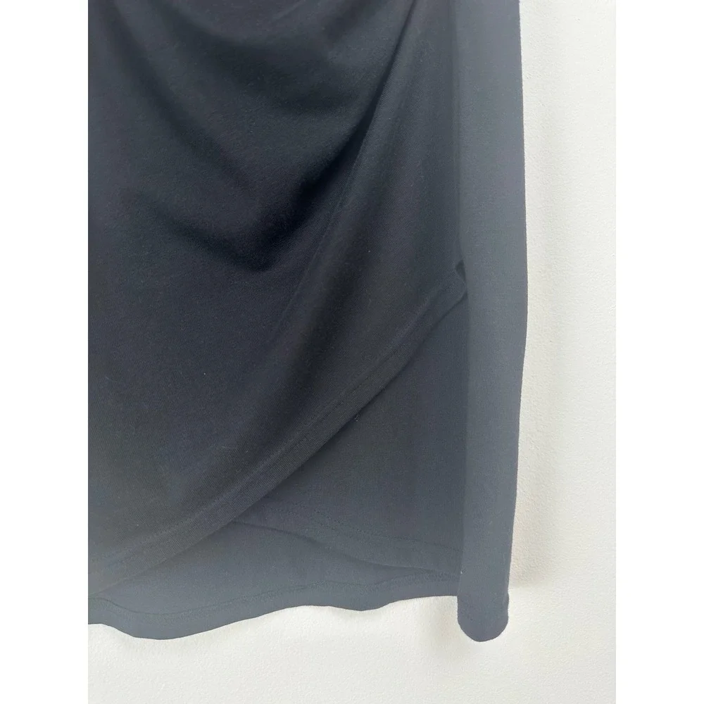 Leith Black Ruched‎ Side Sleeveless Bodycon Tulip Hem Dress Small LBD Going Out